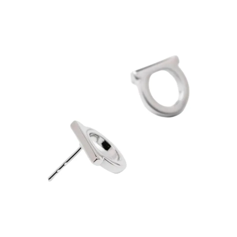 Ferragamo Classic Gancini Logo Earrings-1