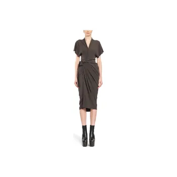 RICK OWENS Wrap Midi Dress
