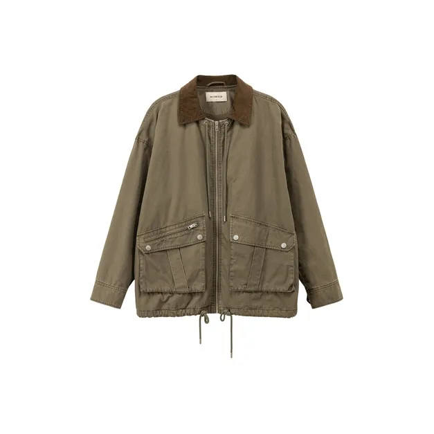 NO ONE ELSE Puffer Jacket Unisex Mustard Green-0