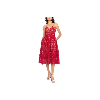 Self portrait Lace overlay Dress