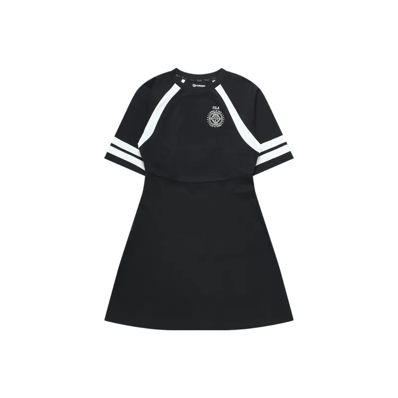 FILA FUSION Short Sleeved Dresses Women's Pitch Black-0