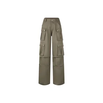 AZEPAM Cargo Pants Women's Gray Green