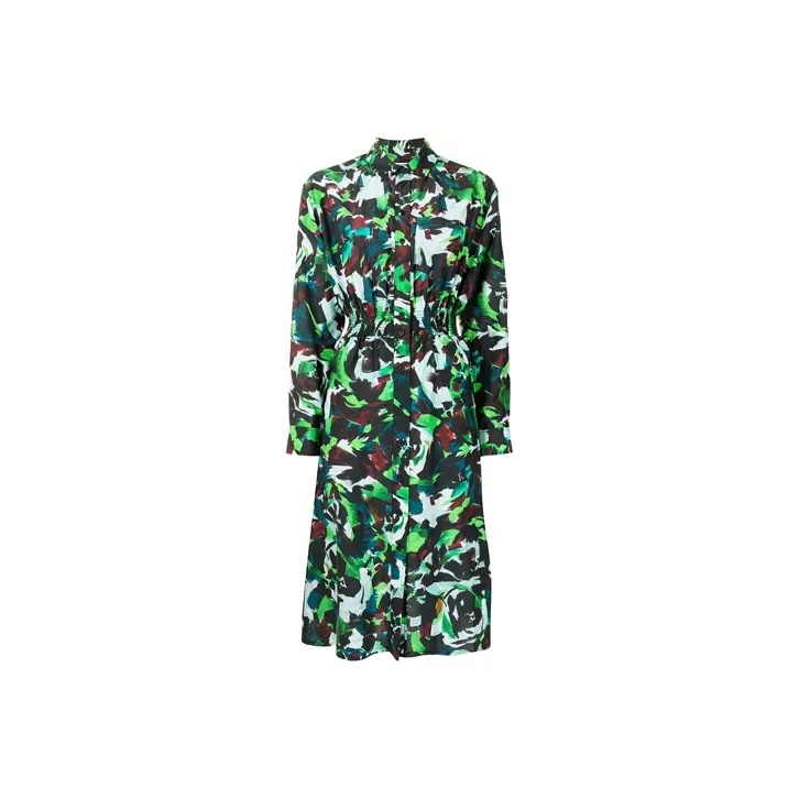 KENZO Long-Sleeved Dresses Women's Green-0