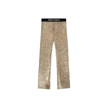 PALM ANGELS Sequin design Flared Trousers