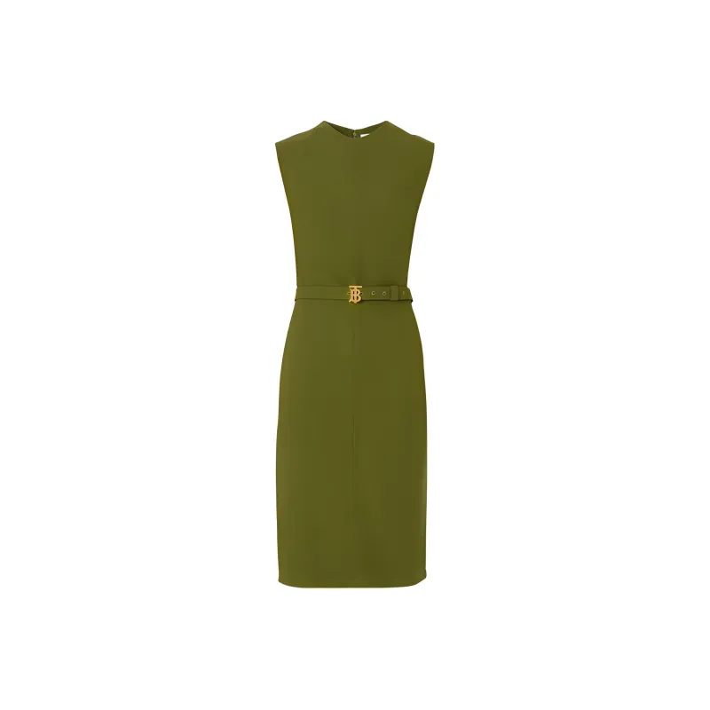 Burberry Sleeveless Dresses Women's Green-0