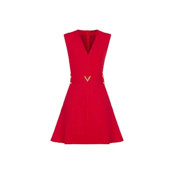 LOUIS VUITTON Sleeveless Dress Women's Red