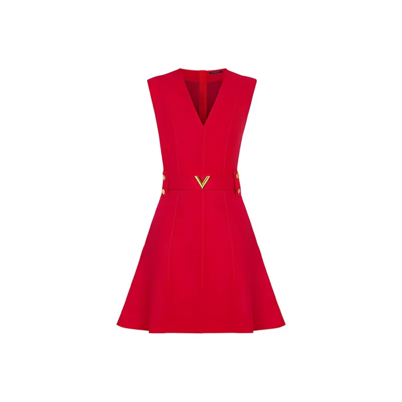LOUIS VUITTON Sleeveless Dress Women's Red-0