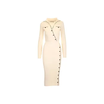 Self portrait Long Sleeved Dresses Women's Beige
