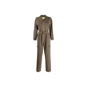 Elisabetta Franchi Logo plaque Belted Jumpsuit