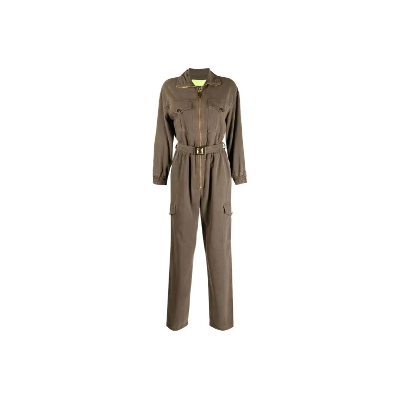 Elisabetta Franchi Logo plaque Belted Jumpsuit-0