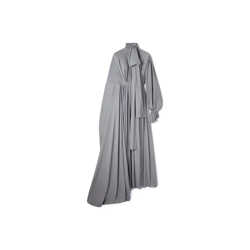 Balenciaga Long-Sleeved Dresses Regular Fit Women's Silver-0