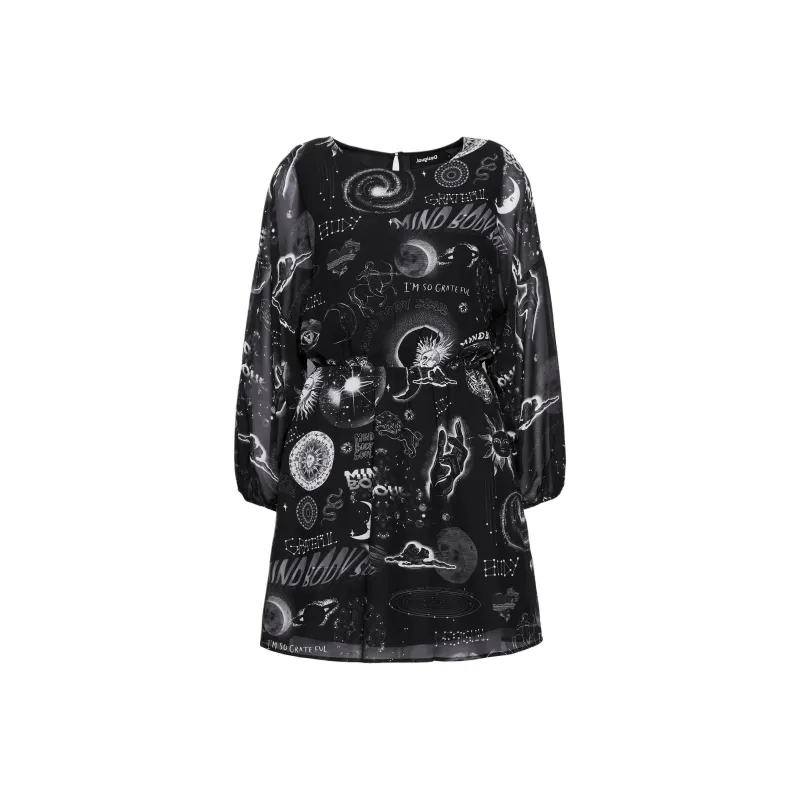 Desigual Long Sleeved Dress Women's Black-0