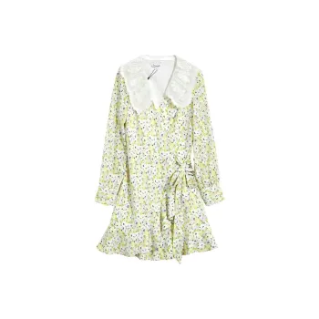 Bebe Long-Sleeved Dresses Women's White Flower