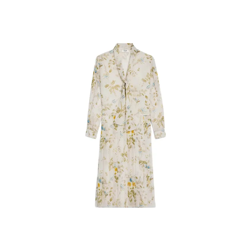 CELINE Long Sleeved Dresses Women's Yellow-0