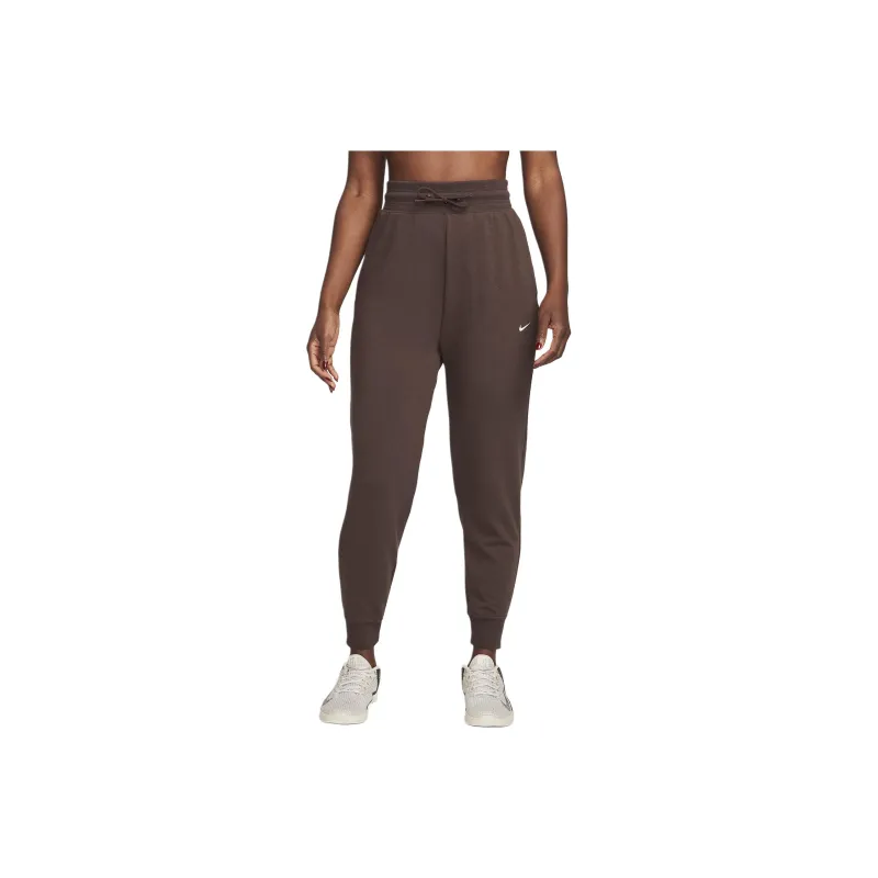 Nike Dri-FIT One Knitted Sports Pants Women's Dark Brown-0
