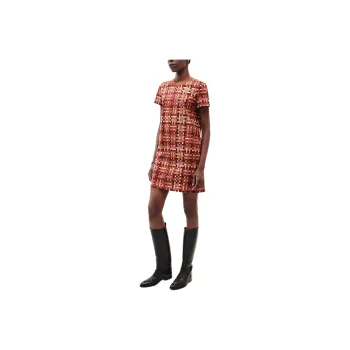 HERMES FW24 Short Sleeved Dress Women's Multicolor