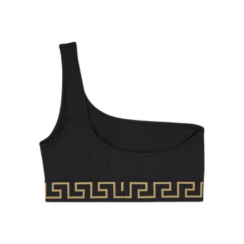 VERSACE Greca Border One shoulder Bikini Top-1