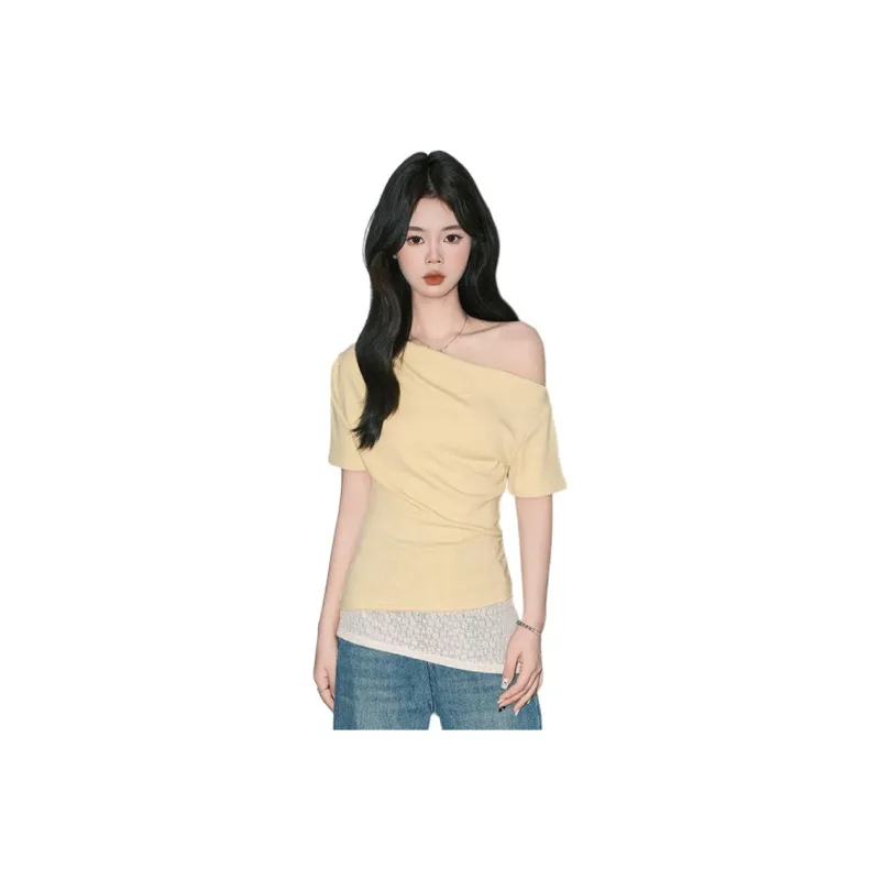 FOREVER 21 Regular T Shirt Women's Yellow-3
