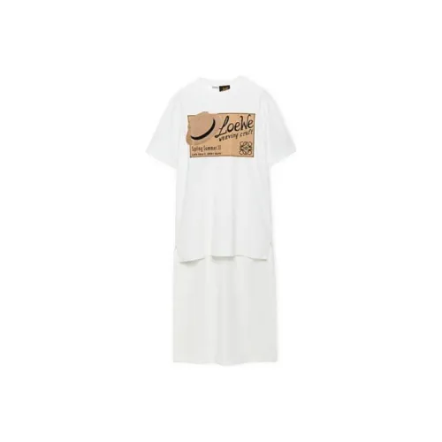 LOEWE Short Sleeved Dresses Women's White