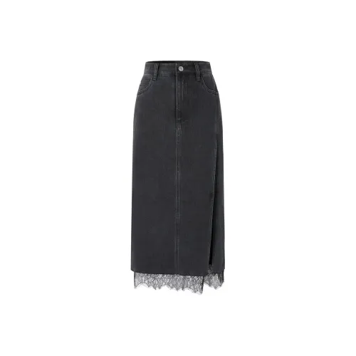 JZ. ANNAKRO URBAN REVIVO Denim Short Skirts Womens Light Blue Women's Plain Black
