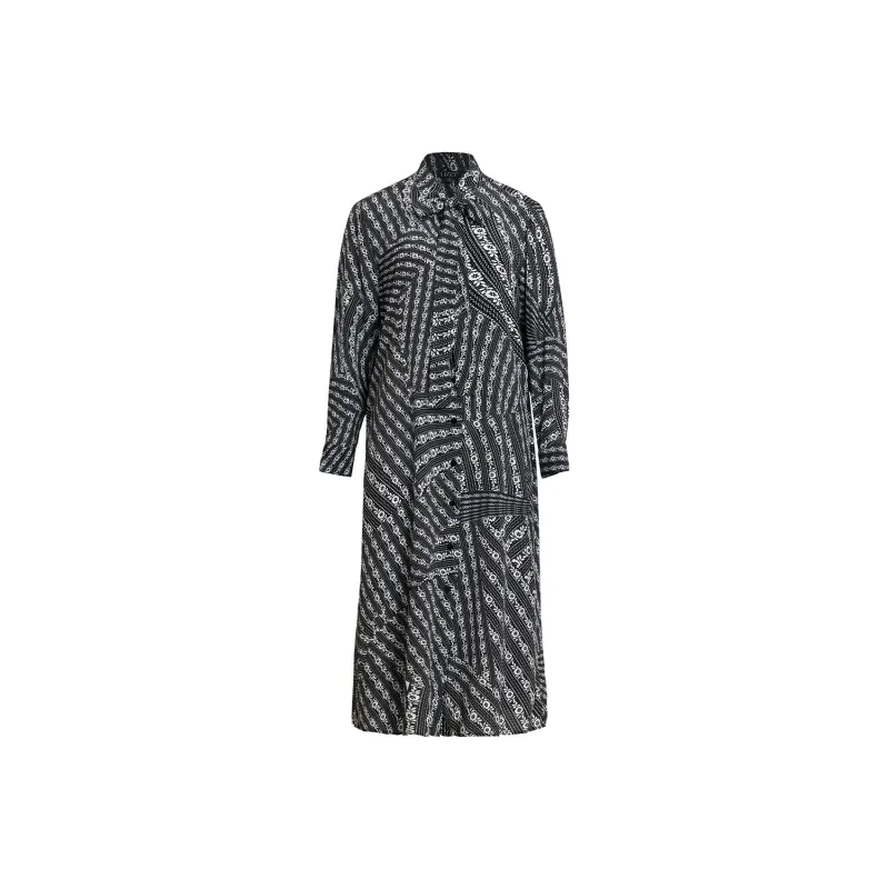 LIZZY Long Sleeved Dresses Women's Black White-0