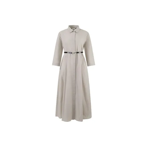 'S MAX MARA Long Sleeved Dress Women's Apricot