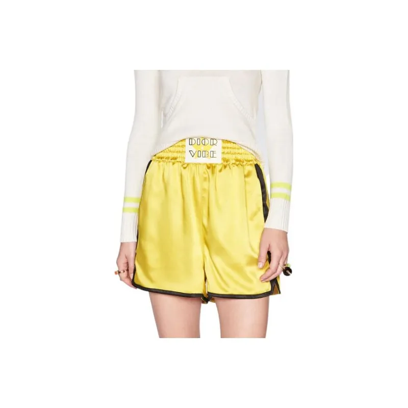 DIOR Quarterly New Products Casual Shorts Women's Yellow-0