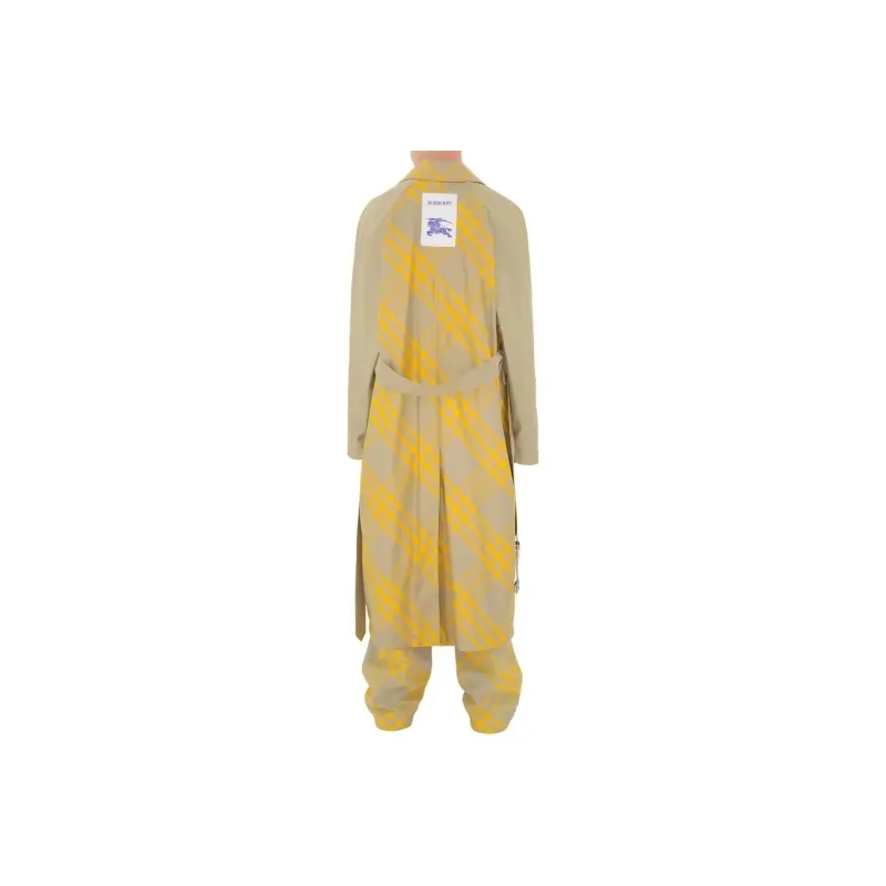 Burberry Checked Belted Waist Reversible Trench Coat-2