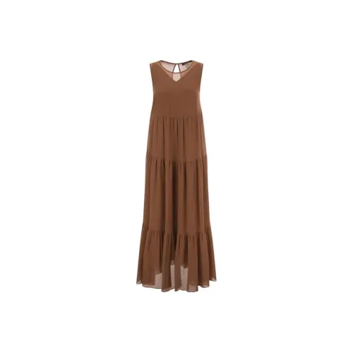 MaxMara Studio Sleeveless Dress Women's Brown
