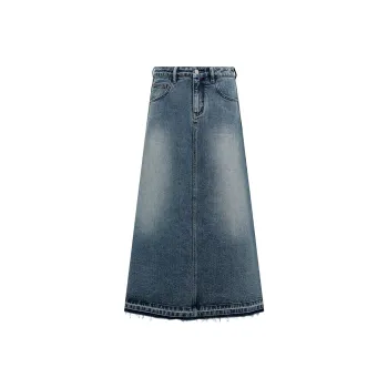 PETIT BARI Denim Long Skirts Women's Blue