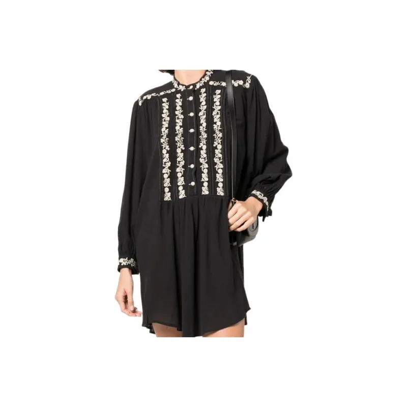 ISABEL MARANT Long-Sleeved Dresses Women's Black-0