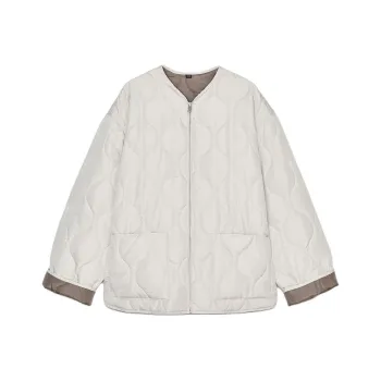 ZARA Puffer Jacket Women's Raw White