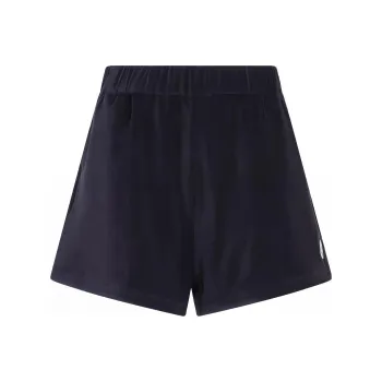 Moncler Logo Patch High Waist Shorts