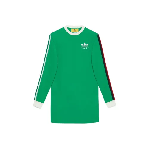 GUCCI FW22 Long Sleeved Dresses Women's Green