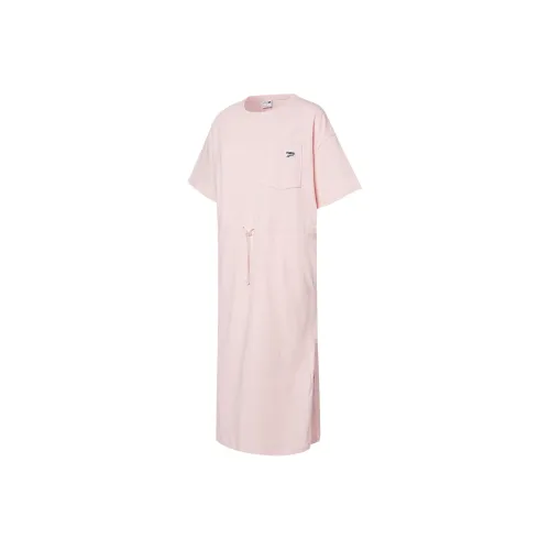 PUMA Short Sleeved Dresses Women's Lotus Pink