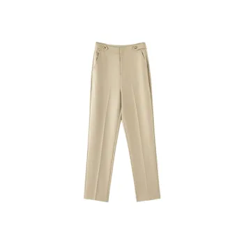 Late White Casual Pants Women's Khaki