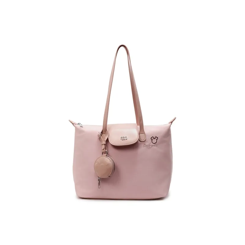 Single Warehouse Fabric Shoulder Bag Regular Women's White/Pink/Black-6