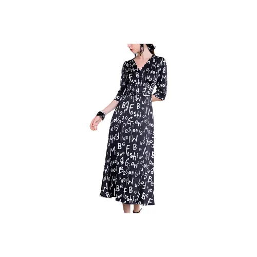 BESIONIA SS23 Short Sleeved Dress Women's Black White
