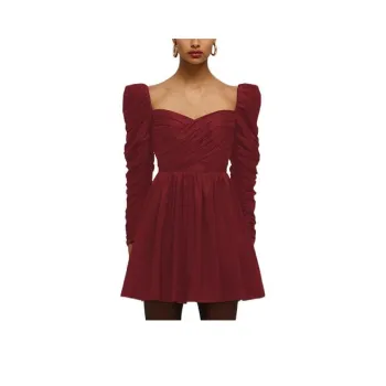 Self portrait SS22 Long Sleeved Dresses Women's Red
