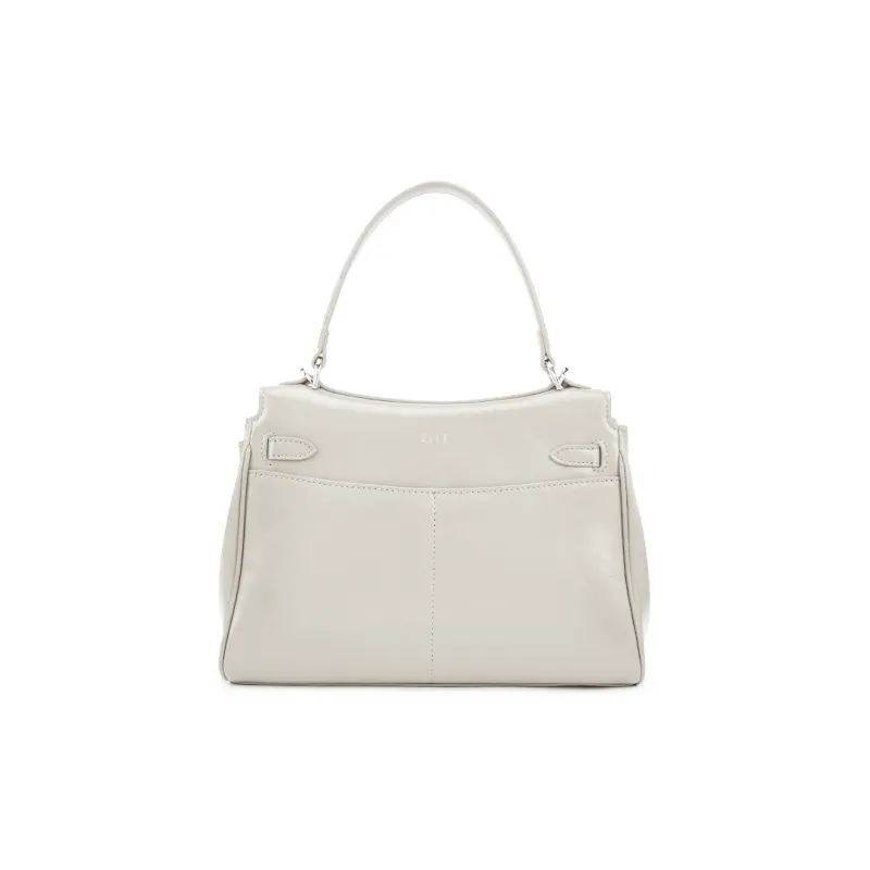 ELLE Oil Wax Soft Cowhide One Shoulder Handbag Women's Multicolor-2