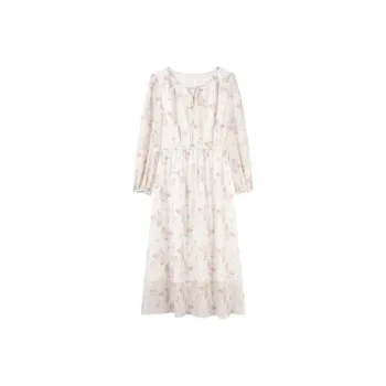 HDFULERN Long Sleeved Dresses Women's Jacquard