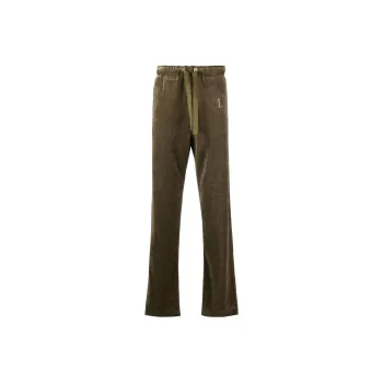 Ludovic de Saint Sernin Velvet Crystal Logo Track Pants