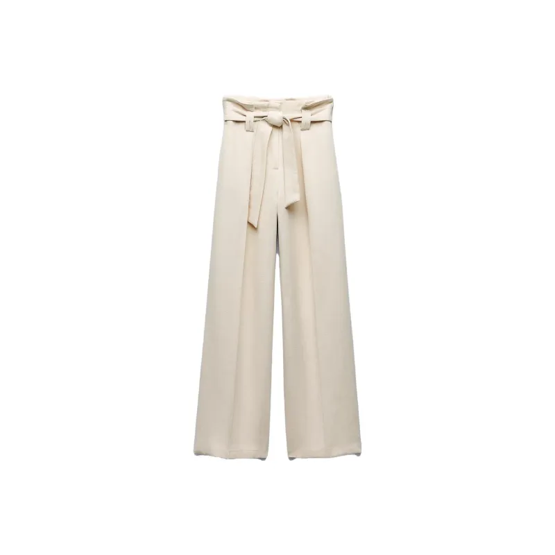 ZARA Suit Trousers Women's White-0