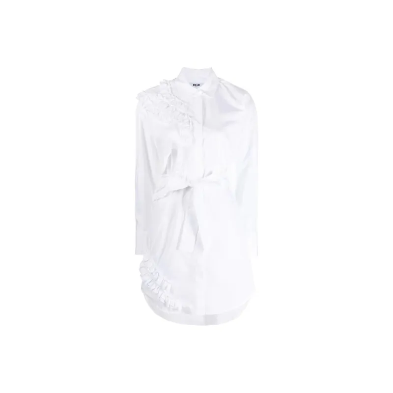 MSGM Long-Sleeved Dresses Women's White-0