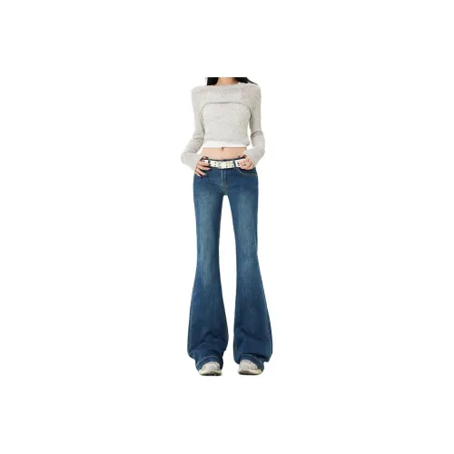 FHMY Jeans Women's Vintage Blue