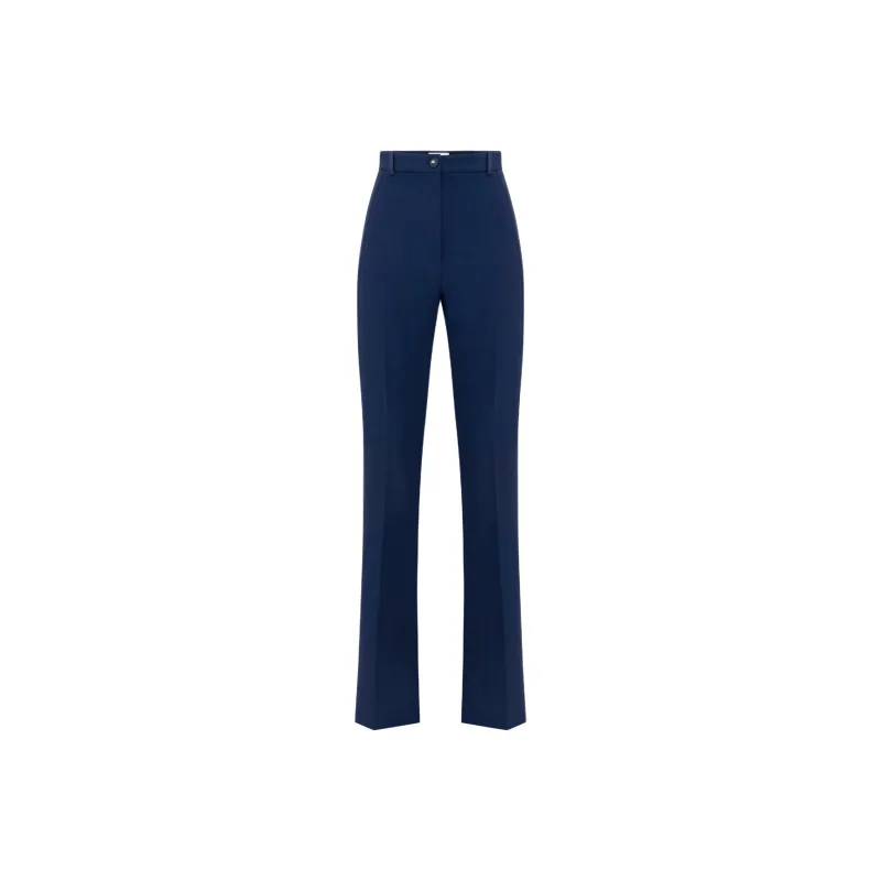 Elisabetta Franchi Satin trim Crepe Trousers-0