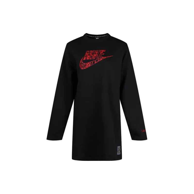 Nike Long Sleeved Dresses Women's Black-0