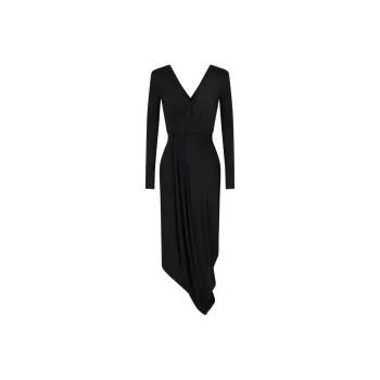 GIORGIO ARMANI Long-Sleeved Dresses Women's Black
