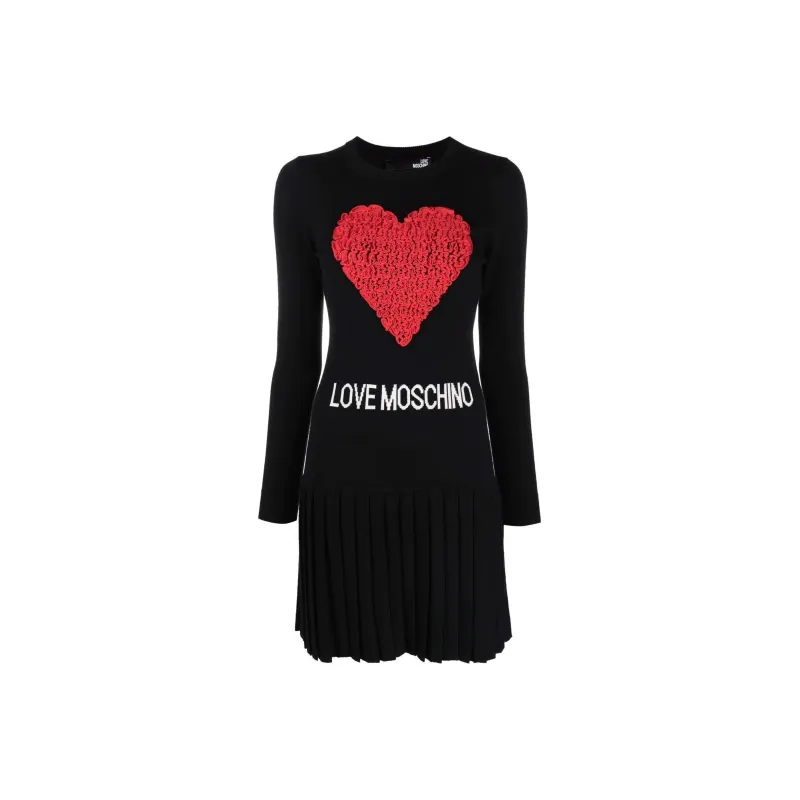 LOVE MOSCHINO Long Sleeved Dresses Women's Black-0