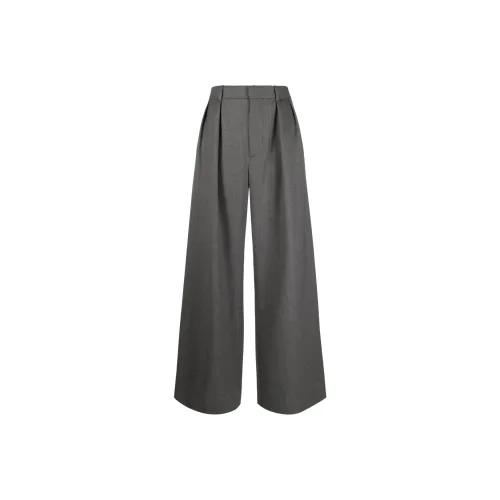 WARDROBE.NYC Mélange Wide-leg Wool Trousers